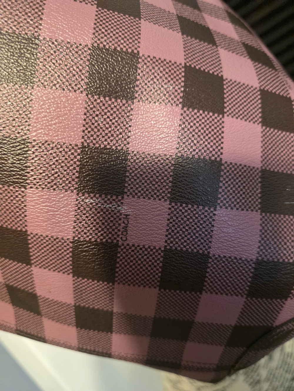 Coach Pink Plaid Tote Bag - Picture 5 of 6